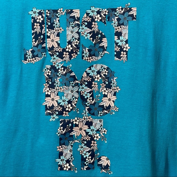 NIKE DRI FIT BLUE TEE JUST DO IT SIZE M - Picture 5 of 12